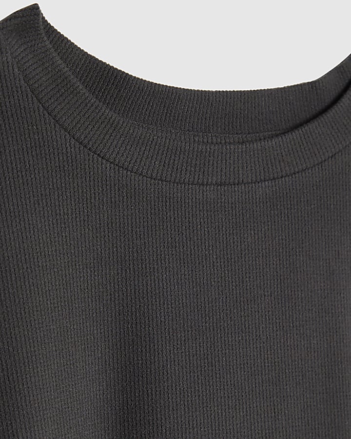 Grey Short Sleeve Boxy T-shirt
