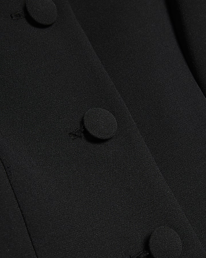 Black Square Neck Jacket