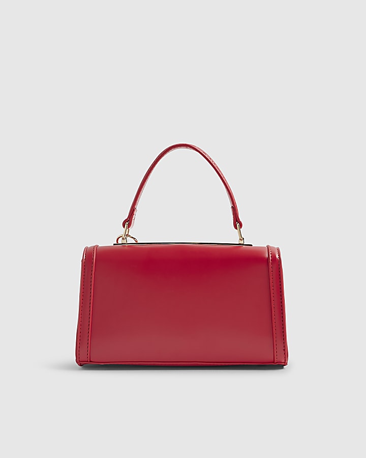 Red Heart Lock Cross Body Bag