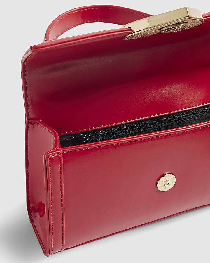 Red Heart Lock Cross Body Bag