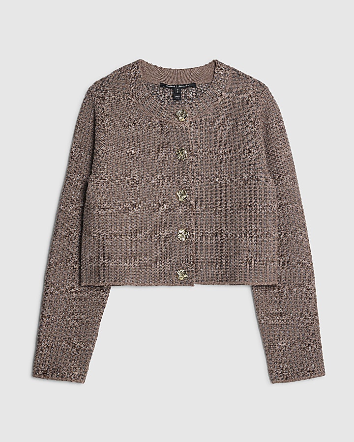 Beige Long Sleeve Cardigan