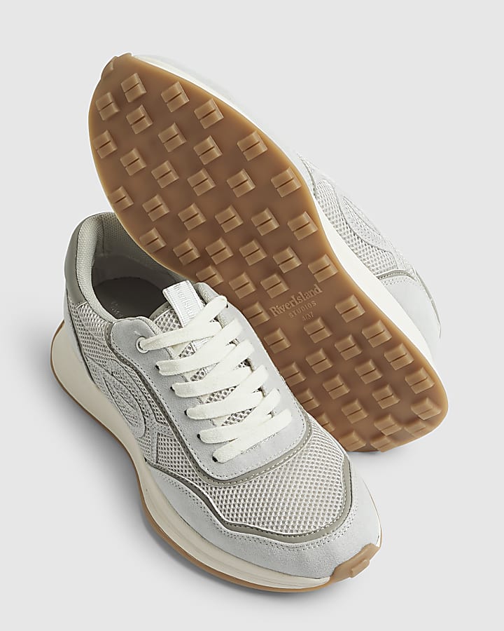 Grey Neutral Mesh Runner Trainers