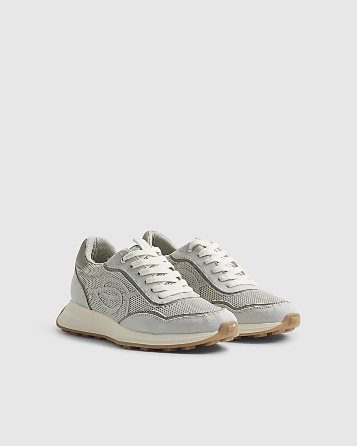 Grey Neutral Mesh Runner Trainers