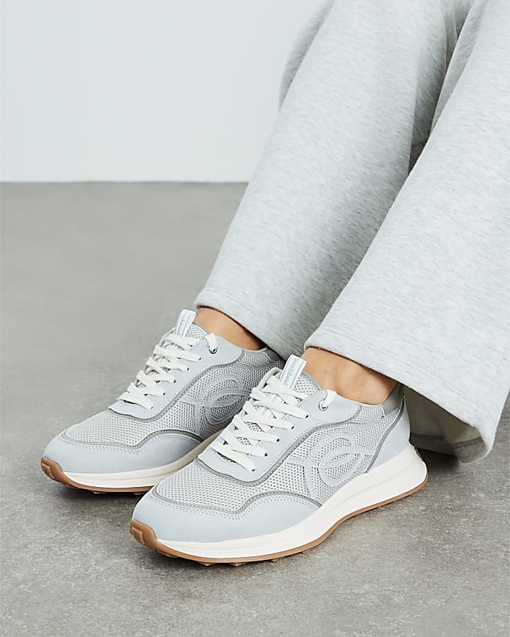 Grey Neutral Mesh Runner Trainers