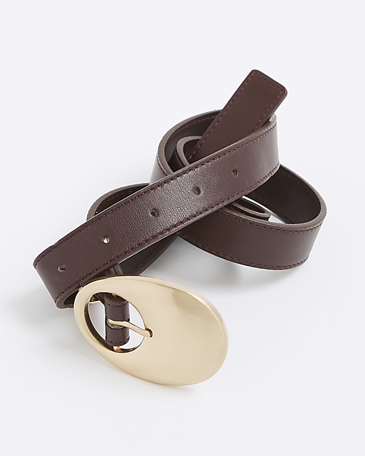 Purple Oval Buckle Jeans Belt