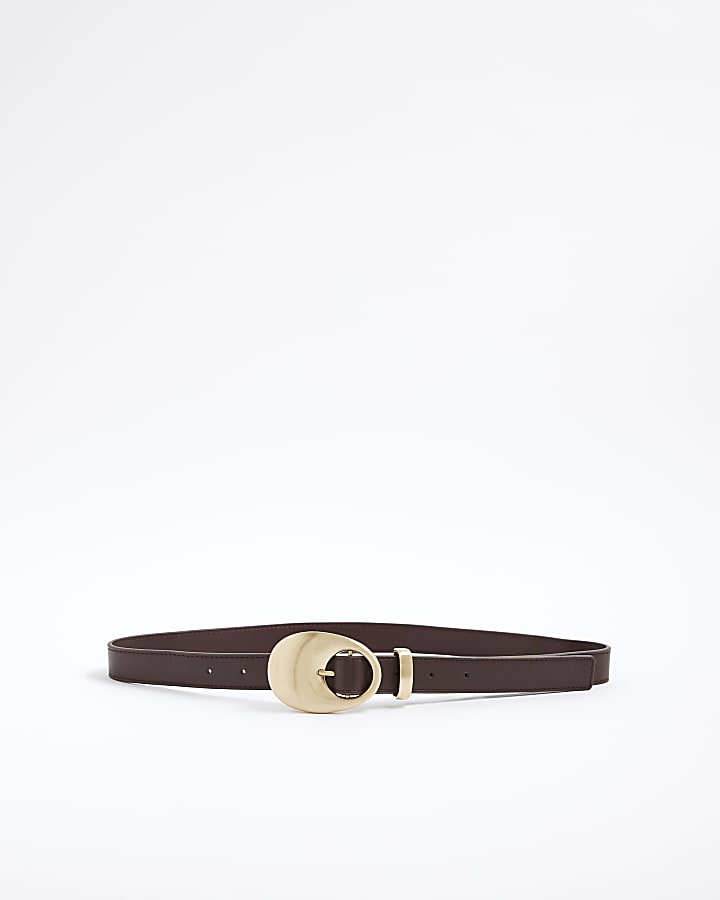 Purple Oval Buckle Jeans Belt