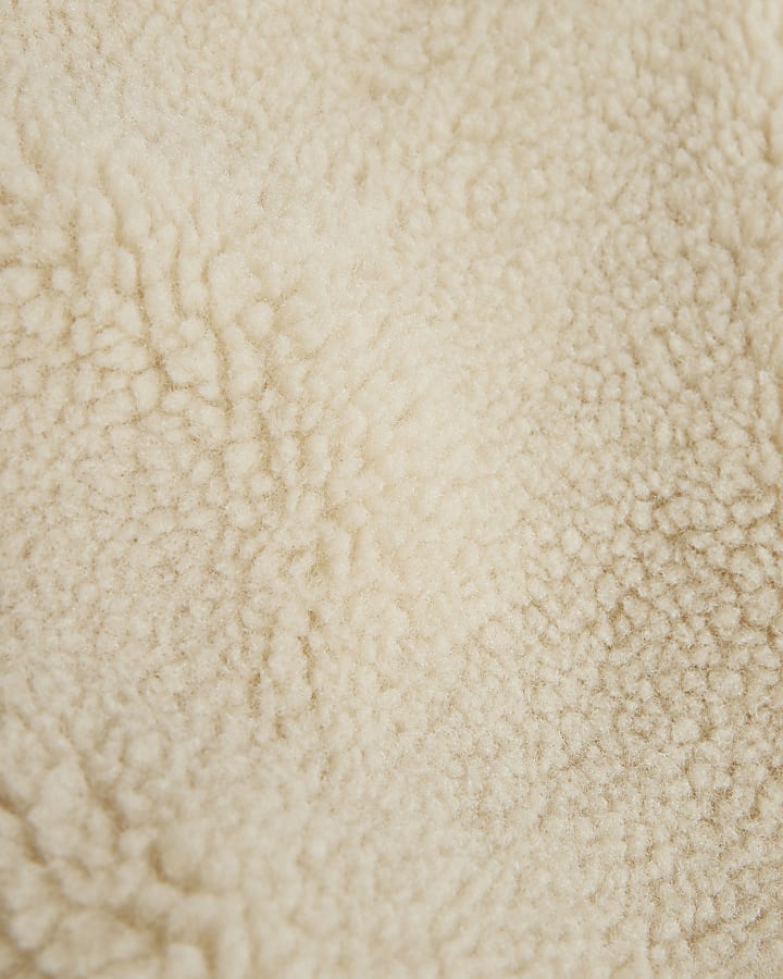 Cream Borg Bomber Jacket