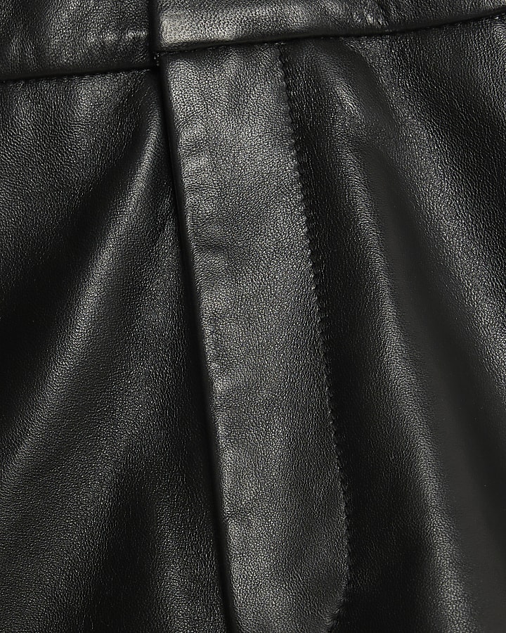 Black Leather Shorts