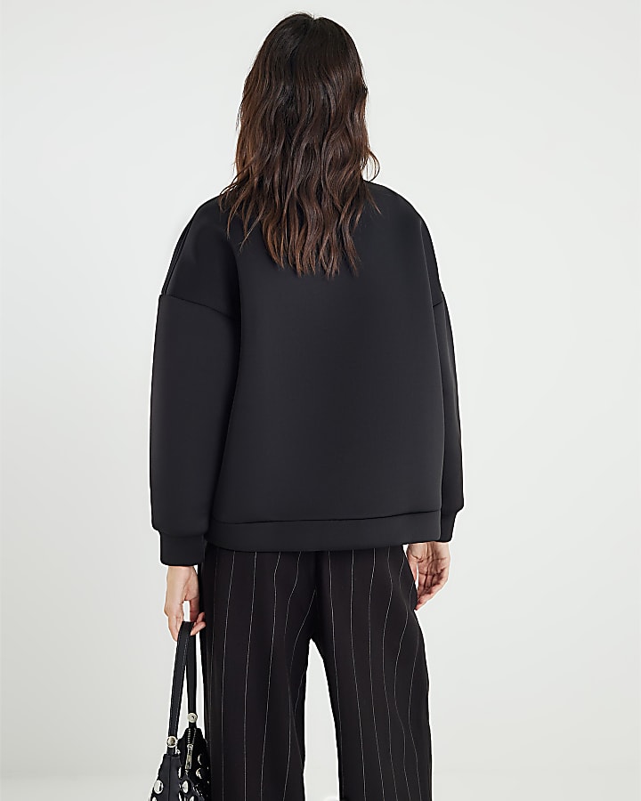 Black Premium Long Sleeve Zip Jacket