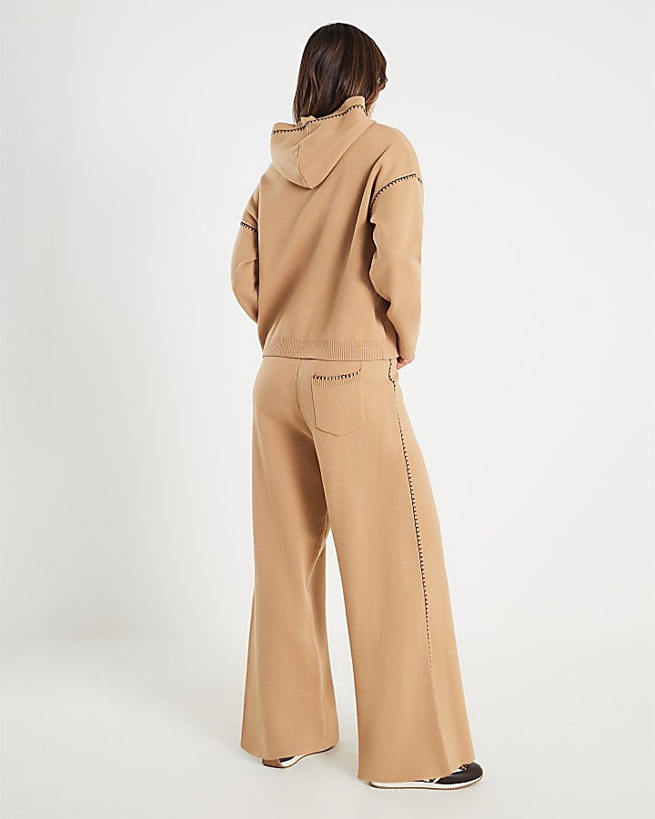 Brown Knitted Heart Trousers