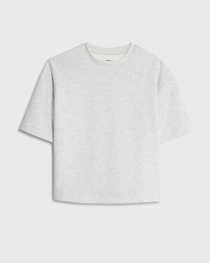 Grey Premium Short Sleeve Boxy T-Shirt