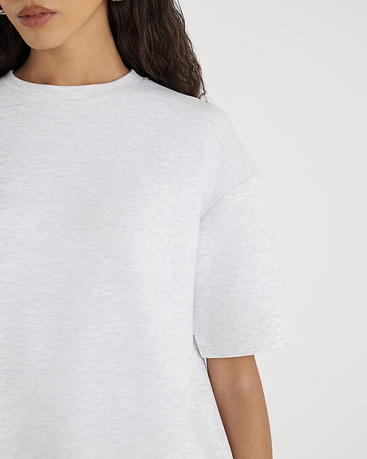 Grey Premium Short Sleeve Boxy T-Shirt