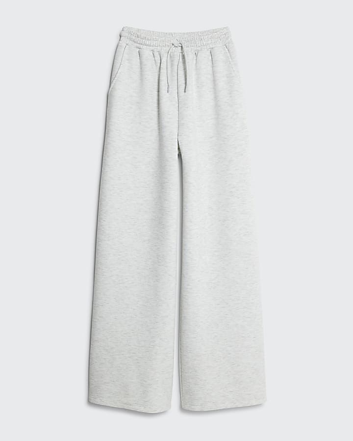 Grey Premium Wide Leg Joggers