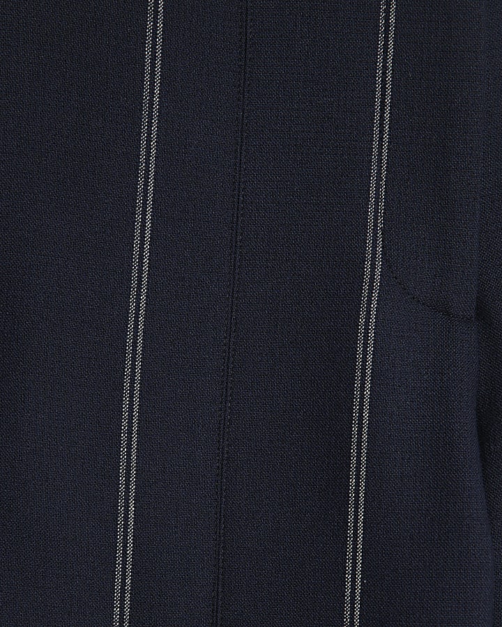 RI Studio Navy Slim leg Stripe Trousers