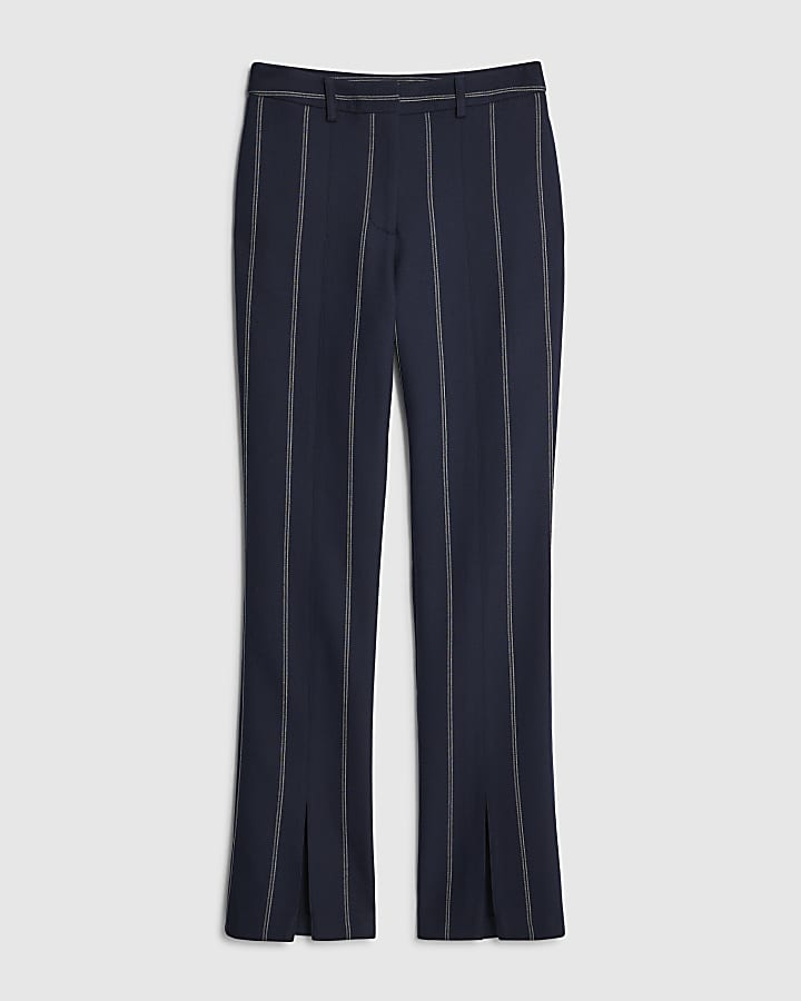 RI Studio Navy Slim leg Stripe Trousers
