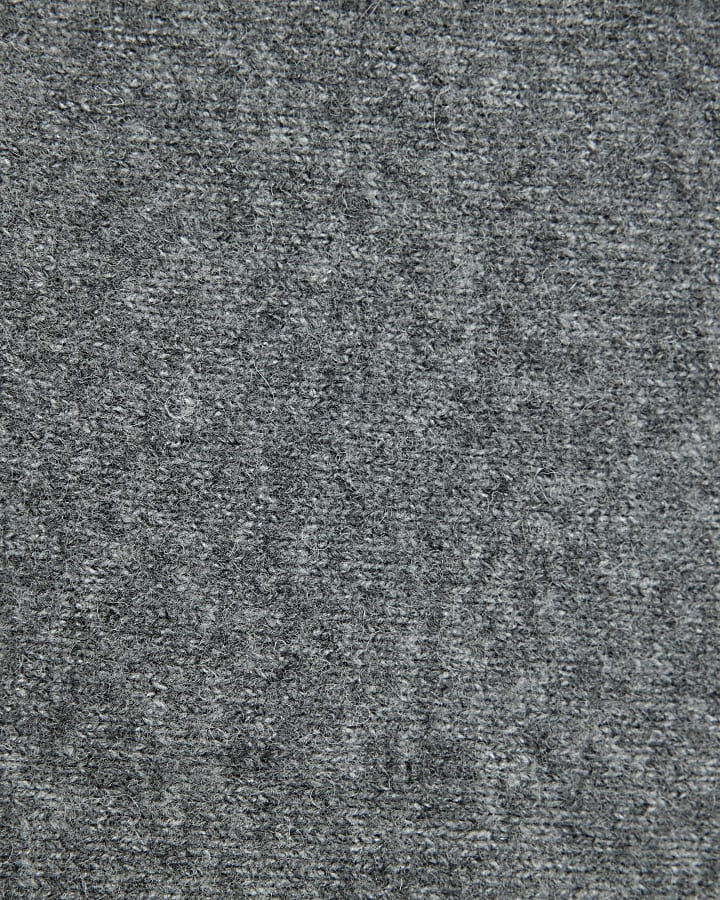 Grey Knitted Peplum Cardigan