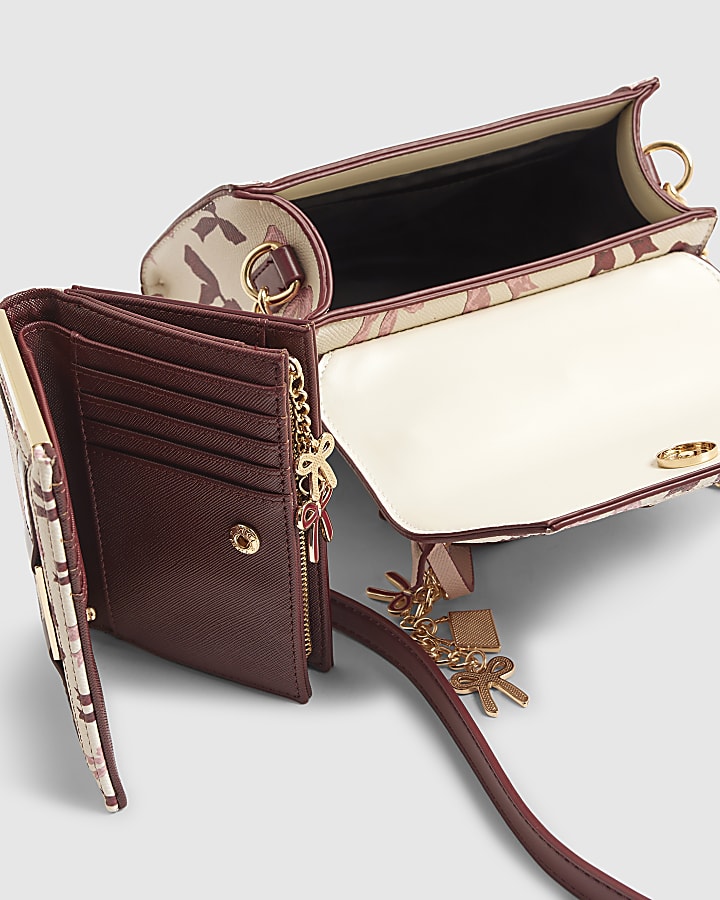 Cream Scarf Mini Bow Tote bag Bundle