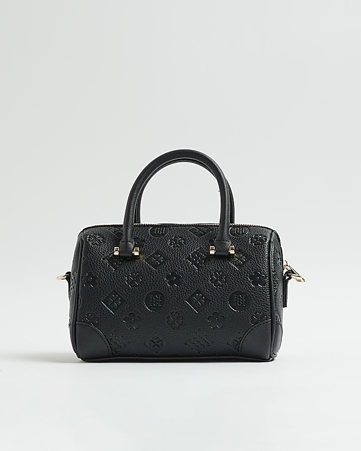 Black Monogram chain detail Bowler bag