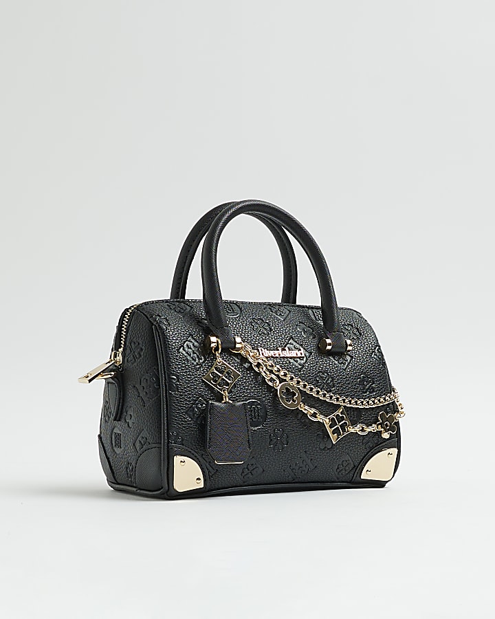 Black Monogram chain detail Bowler bag