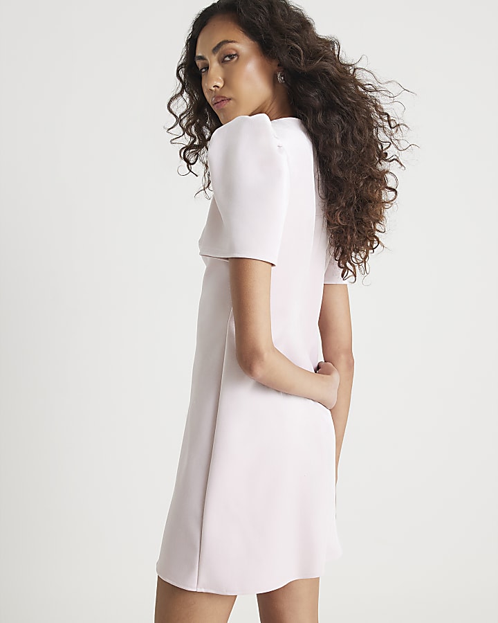 Pink Velvet Embellished Dress