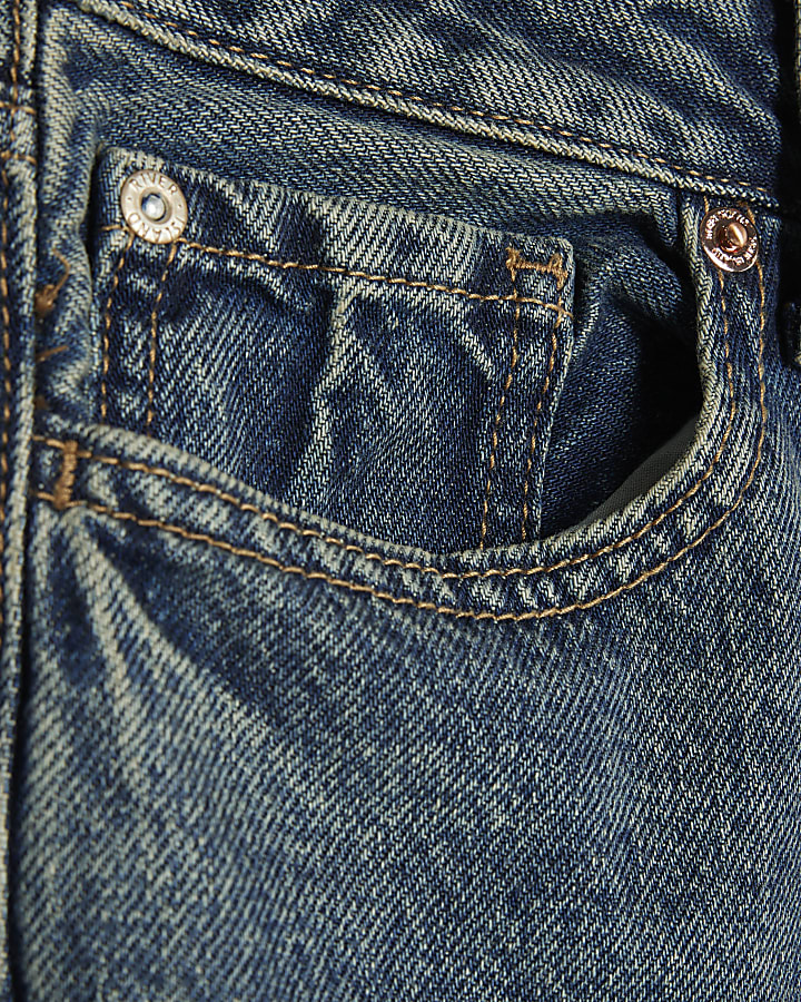 Petite Blue Relaxed Straight Jeans