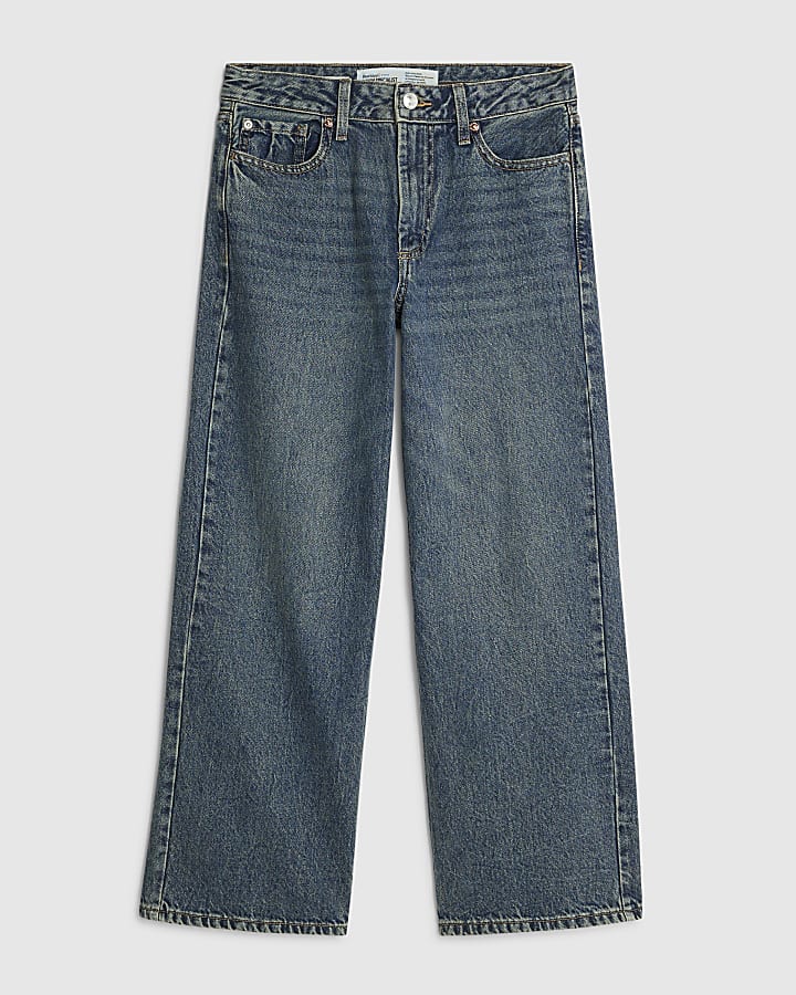 Petite Blue Relaxed Straight Jeans