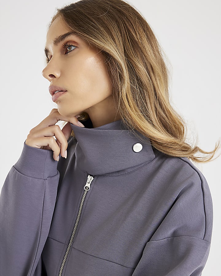 Grey Harrington Zip Jacket