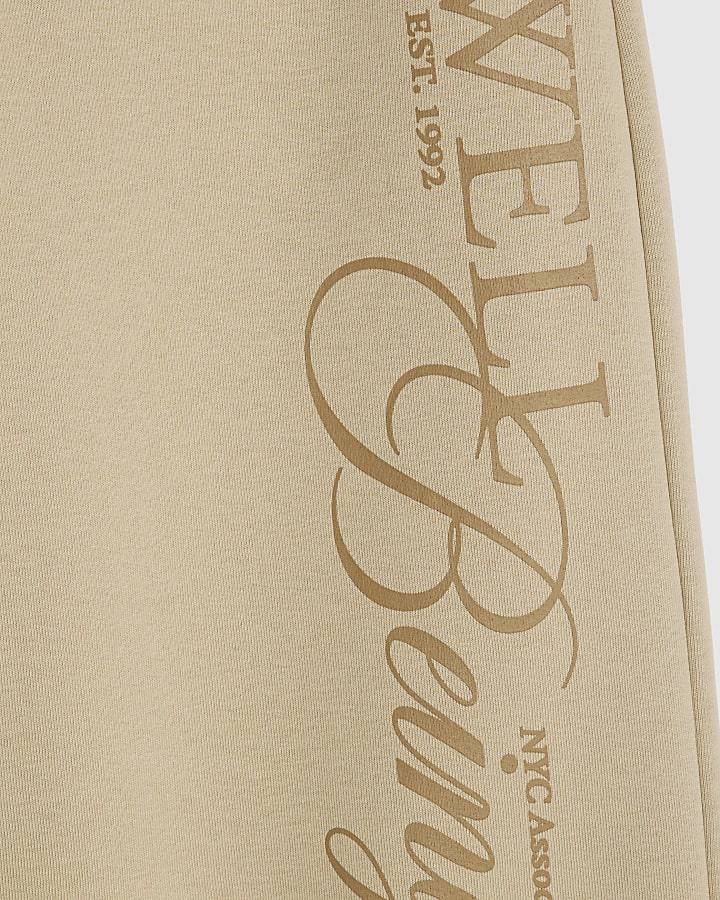 Beige NYC Wide Leg Joggers