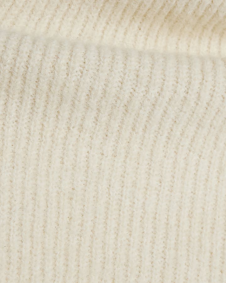 Cream Knitted Cape Detail Jumper