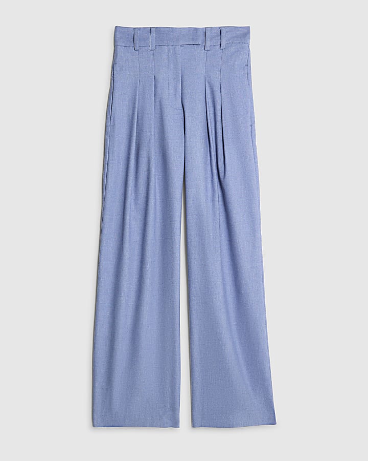 Blue Wide Leg Trousers