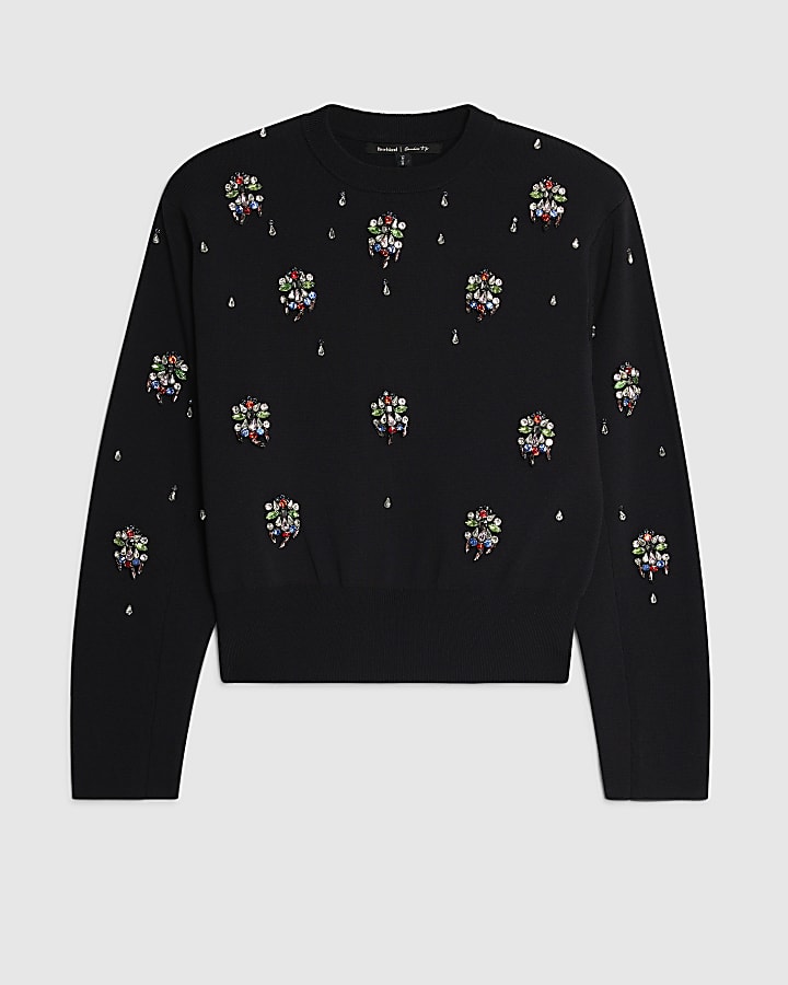 Black Embellished Jumper