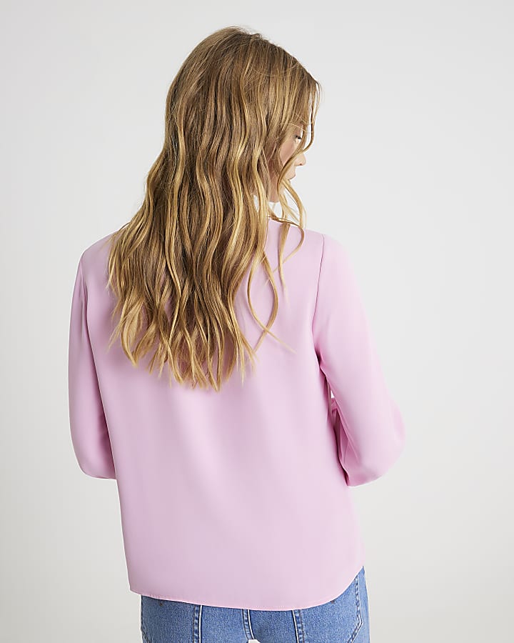 Pink Pussybow Blouse