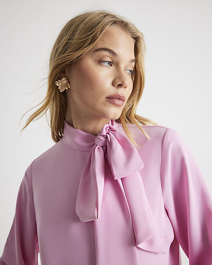 Pink Pussybow Blouse