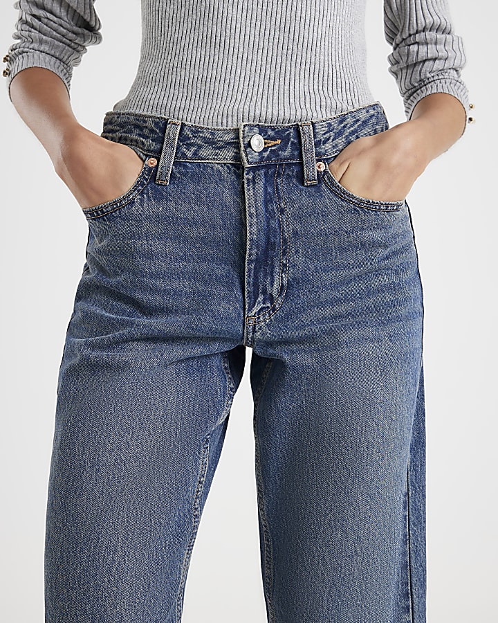 Denim Relaxed straight leg jeans