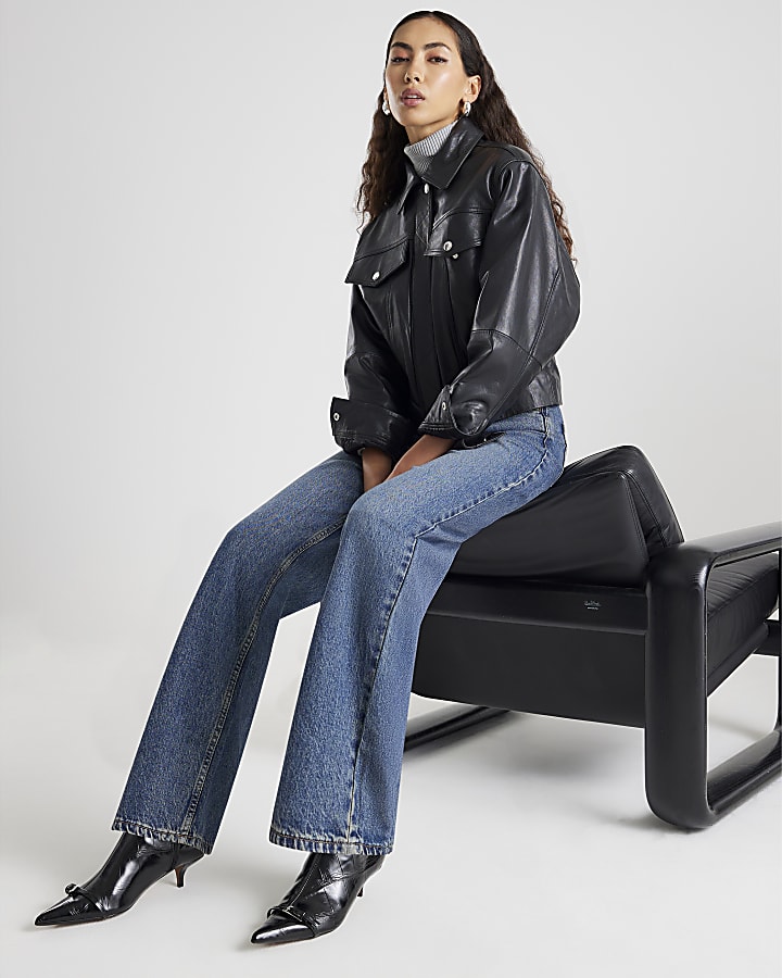 Denim Relaxed straight leg jeans