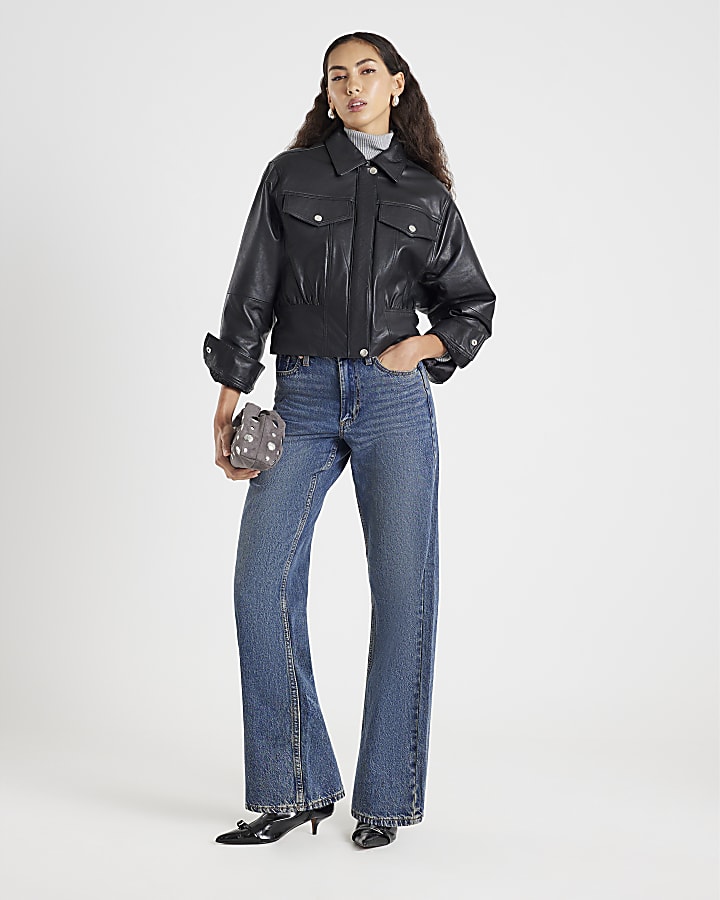Denim Relaxed straight leg jeans
