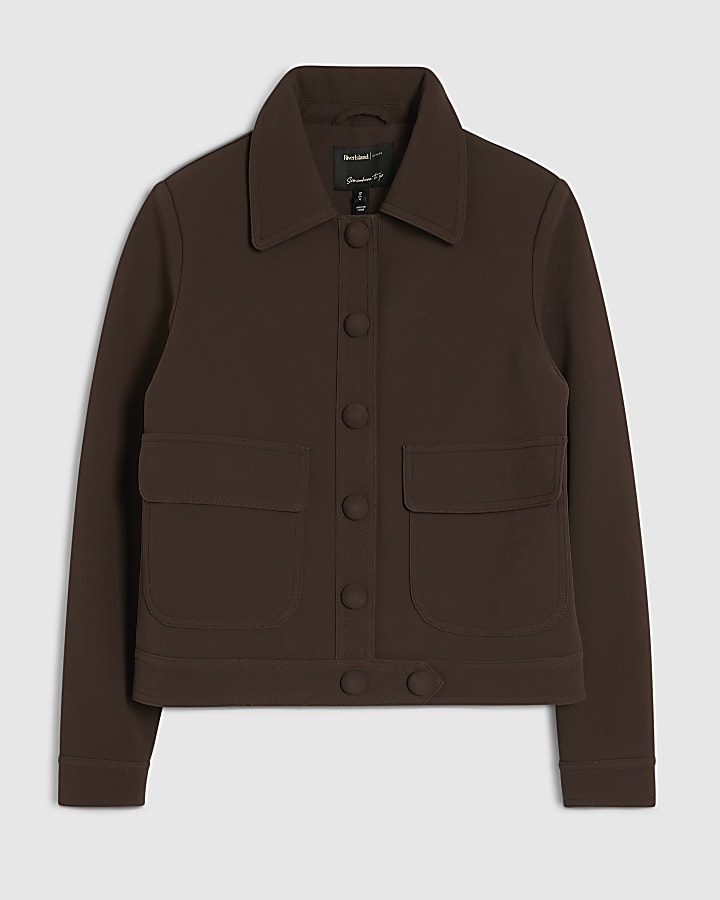 Red Premium Faux Suede Overshirt