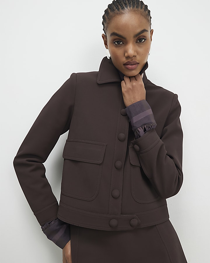 Red Premium Faux Suede Overshirt