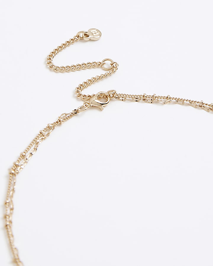 Gold Heart Layered Necklace