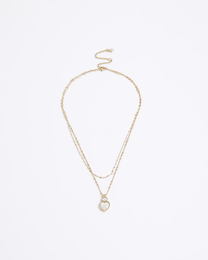 Gold Heart Layered Necklace
