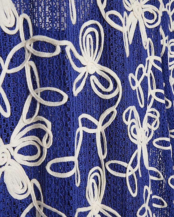 Blue Cornelli Crochet Maxi Beach Dress