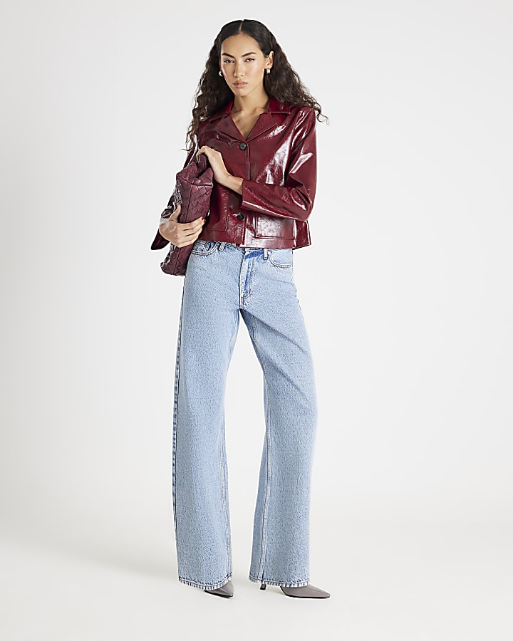 Blue Relaxed Straight Jeans