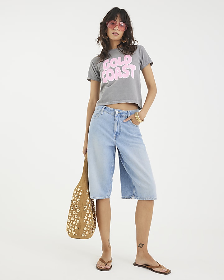 Grey Short Sleeve Gold Coast T-shirt