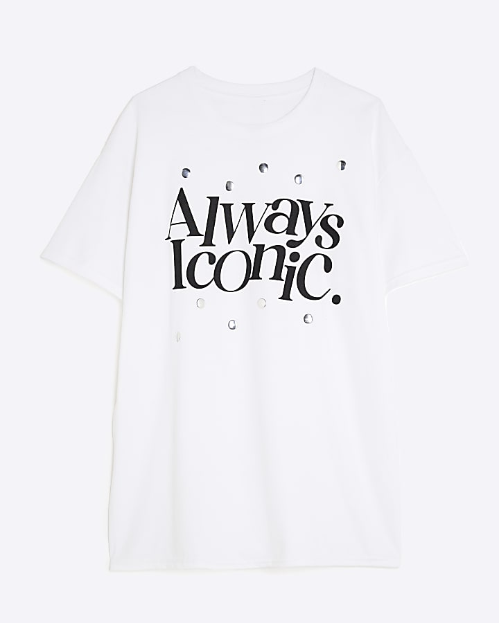 White Short Sleeve Always Iconic T-shirt