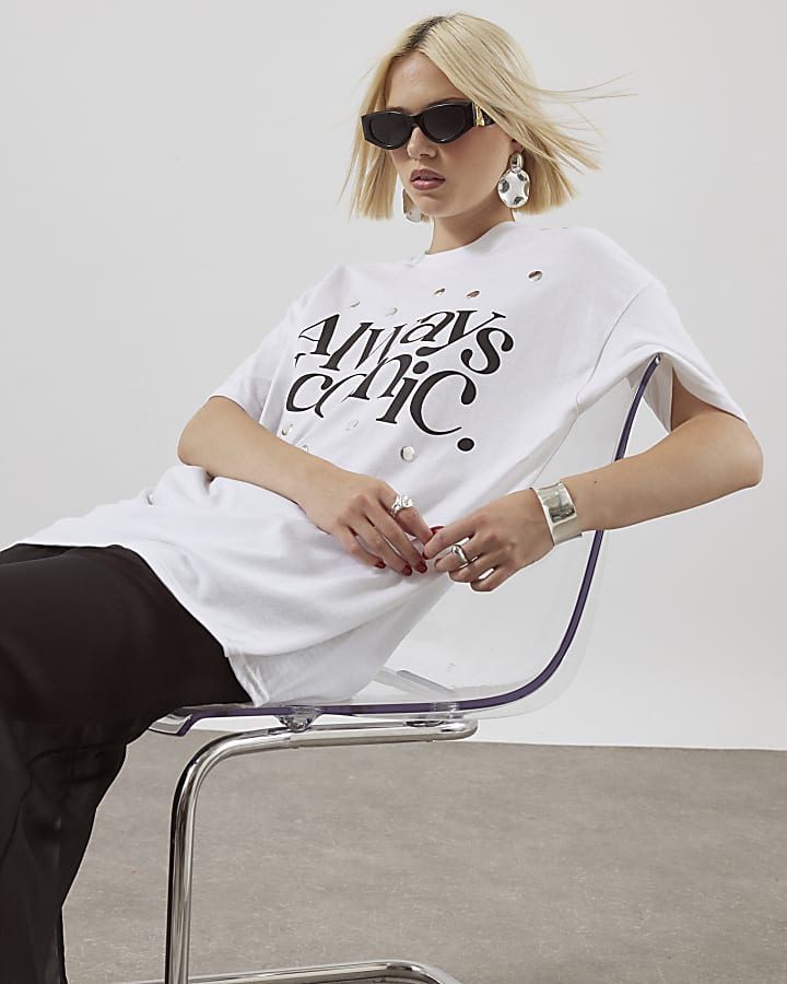 White Short Sleeve Always Iconic T-shirt