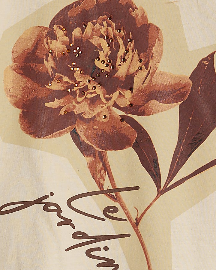 Beige Le Jardin Floral T-Shirt