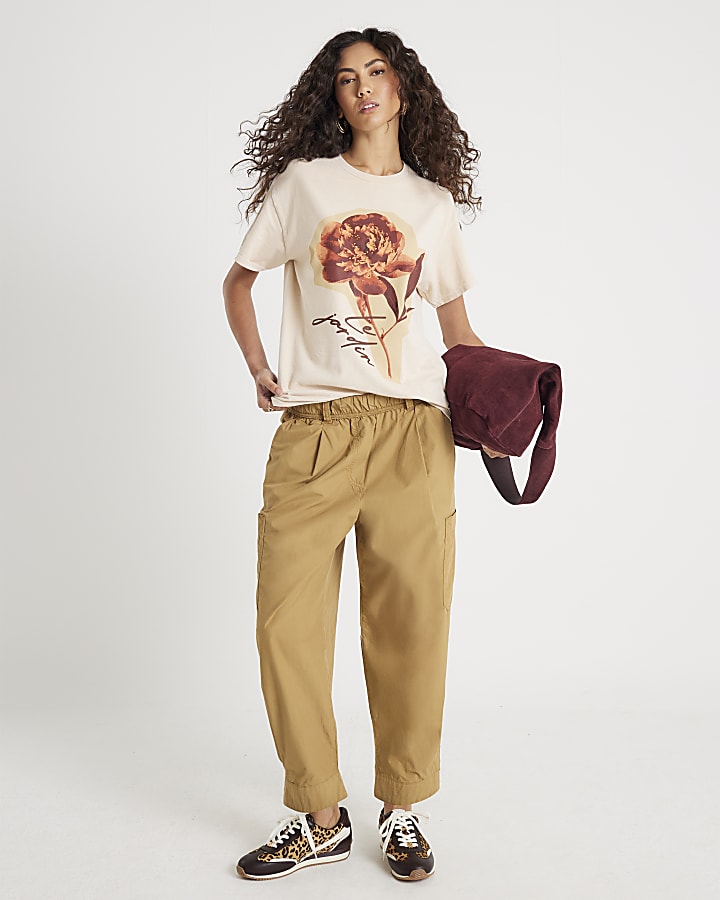Beige Le Jardin Floral T-Shirt