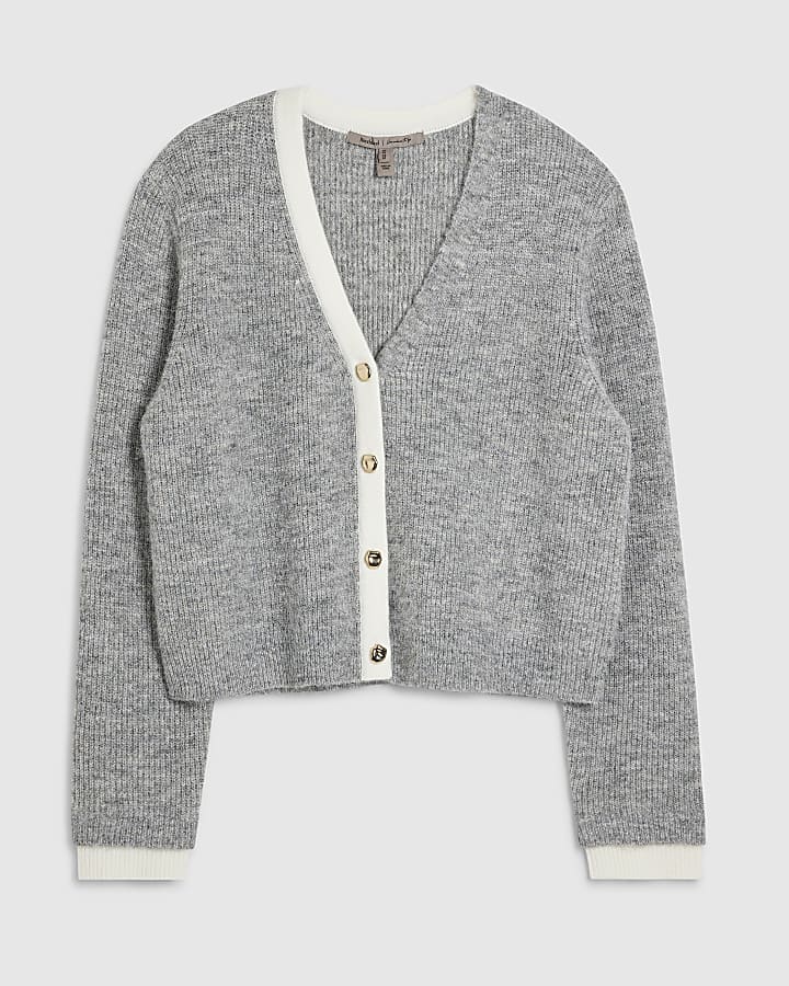 Grey Tipped Cardigan
