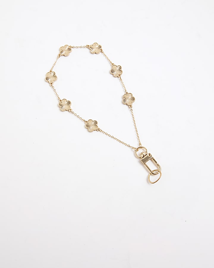 Gold Flower Phone Chain