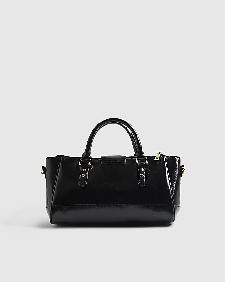 Black Charmed Padlock Tote Bag